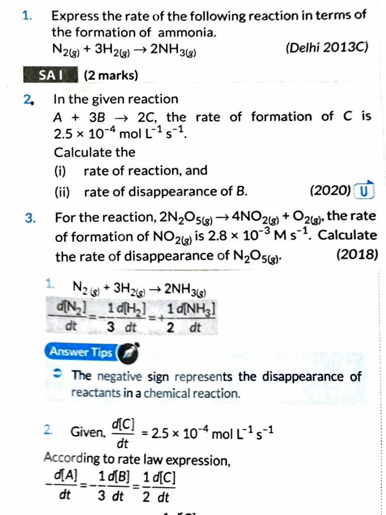 Pyq Of Chemical Kinetics Pdf