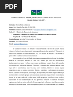 Controle de Leitura 1 - Teoria. P. Clássica