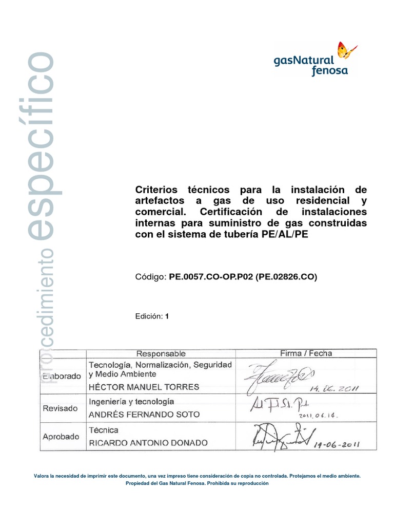 Criterios Técnicos Código 0057 | PDF | Tubería (transporte de fluidos ...