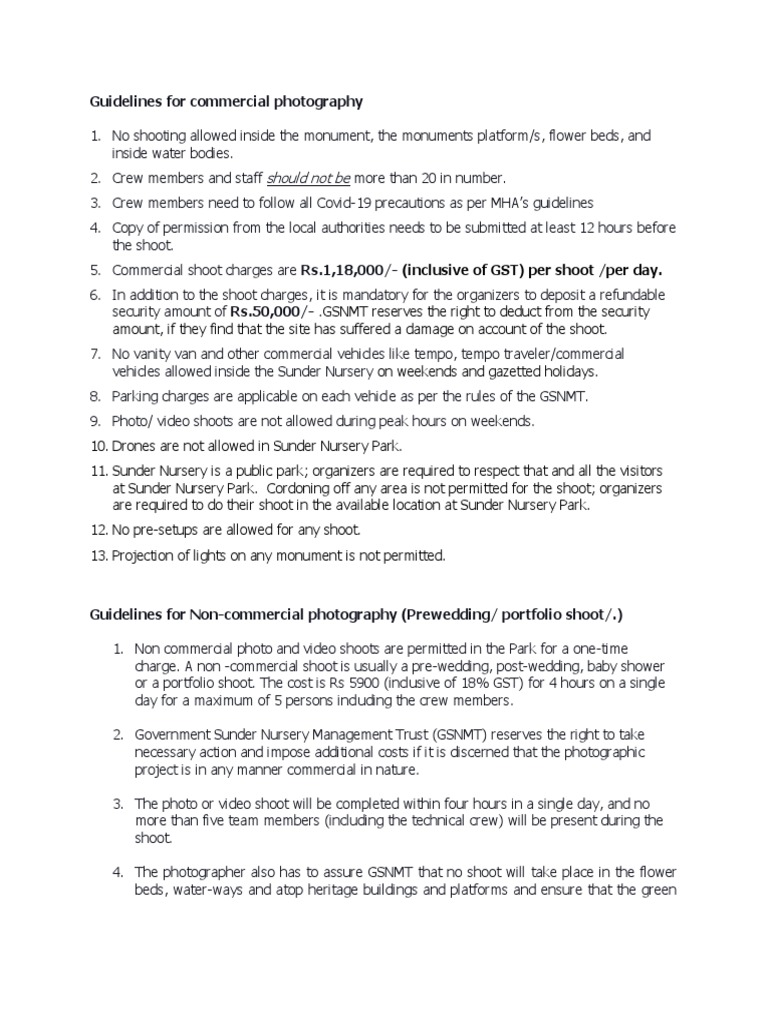 Photography Guidelines PDF