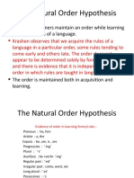 Natural Order Hypothesis