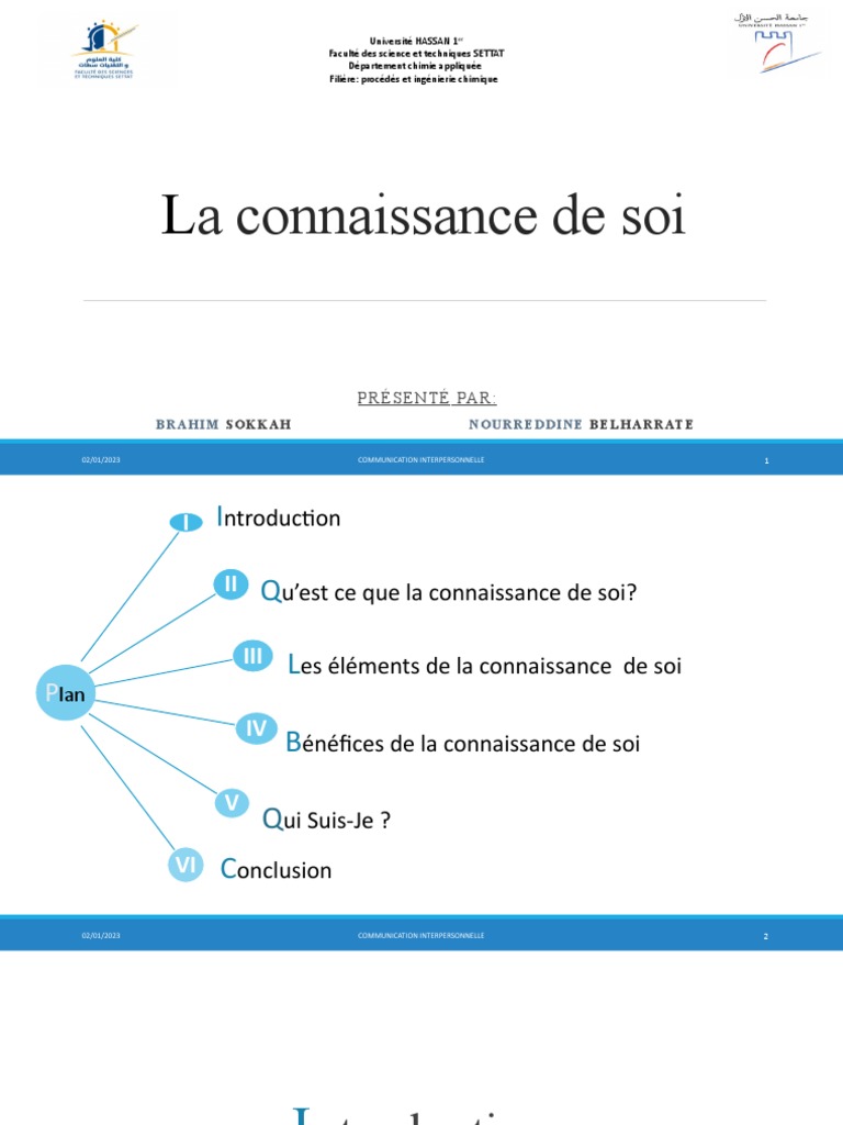 Comprendre la connaissance de soi | PDF | la communication | Chimie