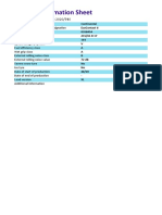 Tyre product sheets