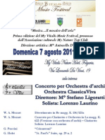 Locandina Concerto Folgaria 7 Agosto 2011