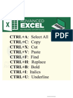 Computer MS Excell Keys