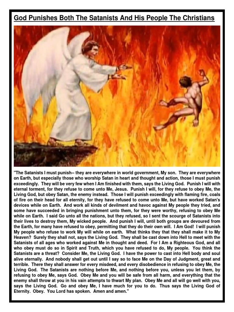God Punishes Both The Satanists And His People The Christians Pdf