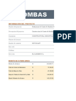 Presupuesto Alcance Cuarto de Bombas M Obra + Materiales y Costo