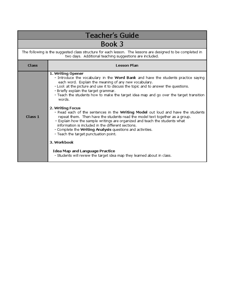 Write Right Beginner 3 Teachers Guide Pdf Noun Part Of Speech