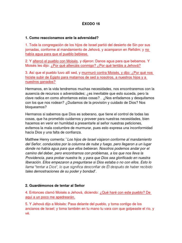 éxodo capítulo 17 resumen