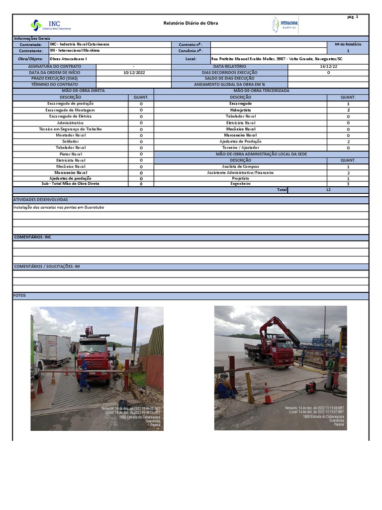 Rdo Obra Civil | PDF | Eletricista