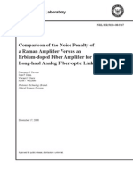 Comparison of The Noise Penalty of A Raman Amplifier Versus An Erbium-Doped Fiber Amplifier For Long-Haul Analog Fiber-Optic Links