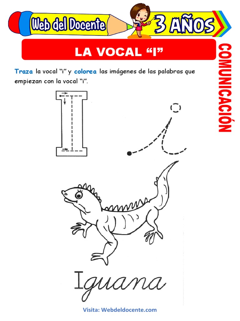 Actividades para la Vocal I en Preescolar | PDF | Arte
