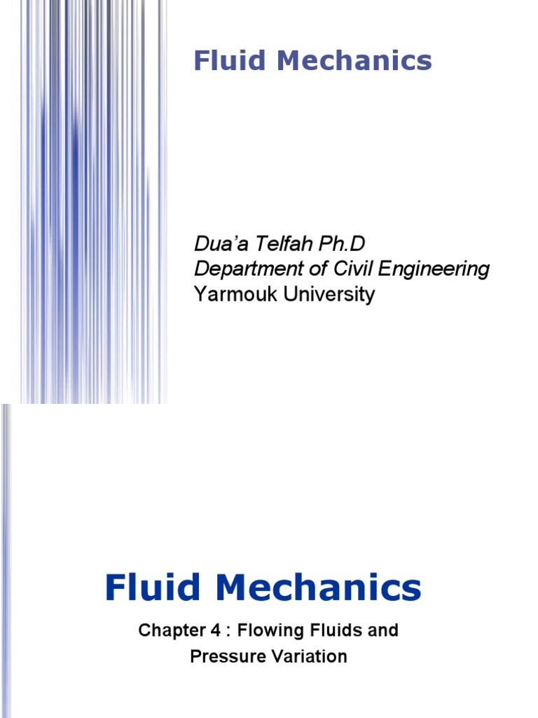 Chapter 4 Fluid Mechanics | PDF | Fluid Dynamics | Fluid Mechanics