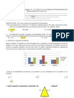 Examen Extraordinario de Evaluación. 2020-2021. Matemáticas 2.