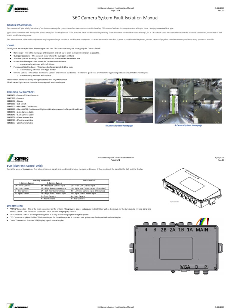 360 Camera System Troubleshooting Guide | PDF | Digital Video Recorder ...