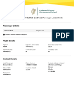 Passenger Details: COVID-19 Electronic Passenger Locator Form