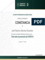 Constancia FEDERICO SANCHEZ Todo Sobre La Prevencion Covid 19