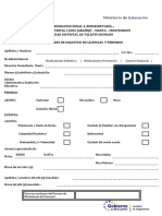 Formato de Solicitud de Permisos y Licencias Docentes, Directivos, Personal Administrativo y Servicio.