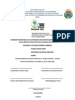 Informe Trimestral Del S.S.S.R.O en El Hop. Dr. Aurelio Melean Abril-Junio 2018