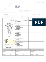 Formato de Arnes y Linea de Vida