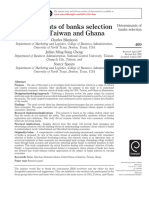 Determinants of Banks Selection in USA, Taiwan and Ghana