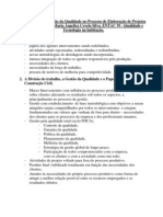 Gestão Da Qualidade No Processo De Elaboração De Projetos