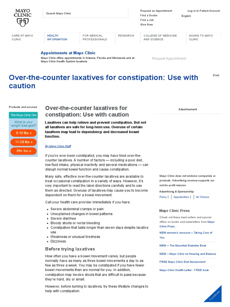 TM5 Literatur 5B OverTheCounter Laxatives For Constipation Use