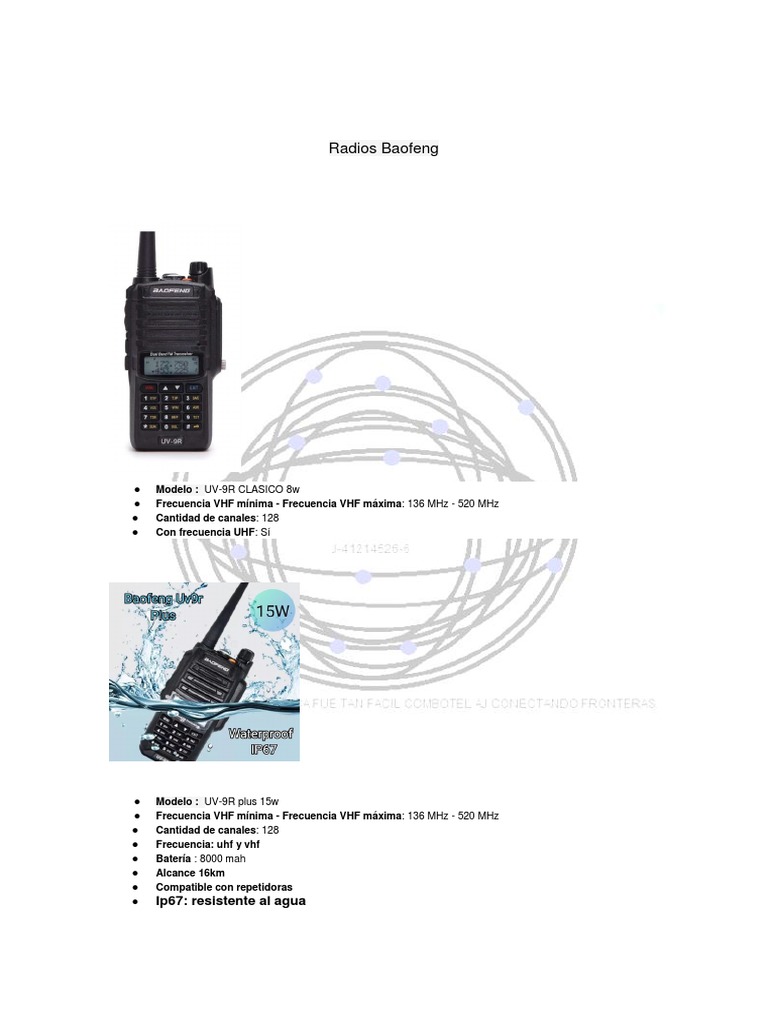Radios Baofeng PDF