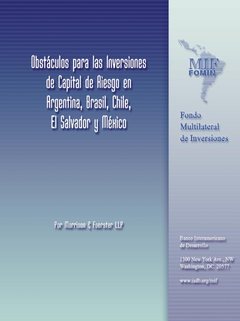 Obstáculos para Las Inversiones de Capital de Riesgo en Argentina ...
