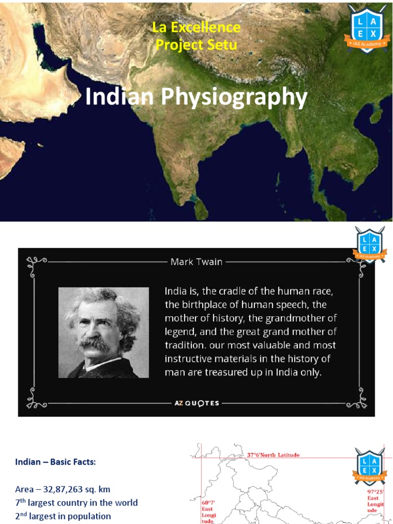 Overview of Indian Physiography | PDF | Himalayas | Plateau