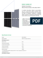 Módulo fotovoltaico bifacial monocristalino de 540W com 30 anos de garantia