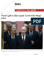 Putin's Gift To Allies Spark 'Lord of The Rings' Jokes - The Japan Times