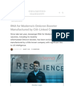 RNA For Moderna's Omicron Booster Manufactured by CIA-Linked Company