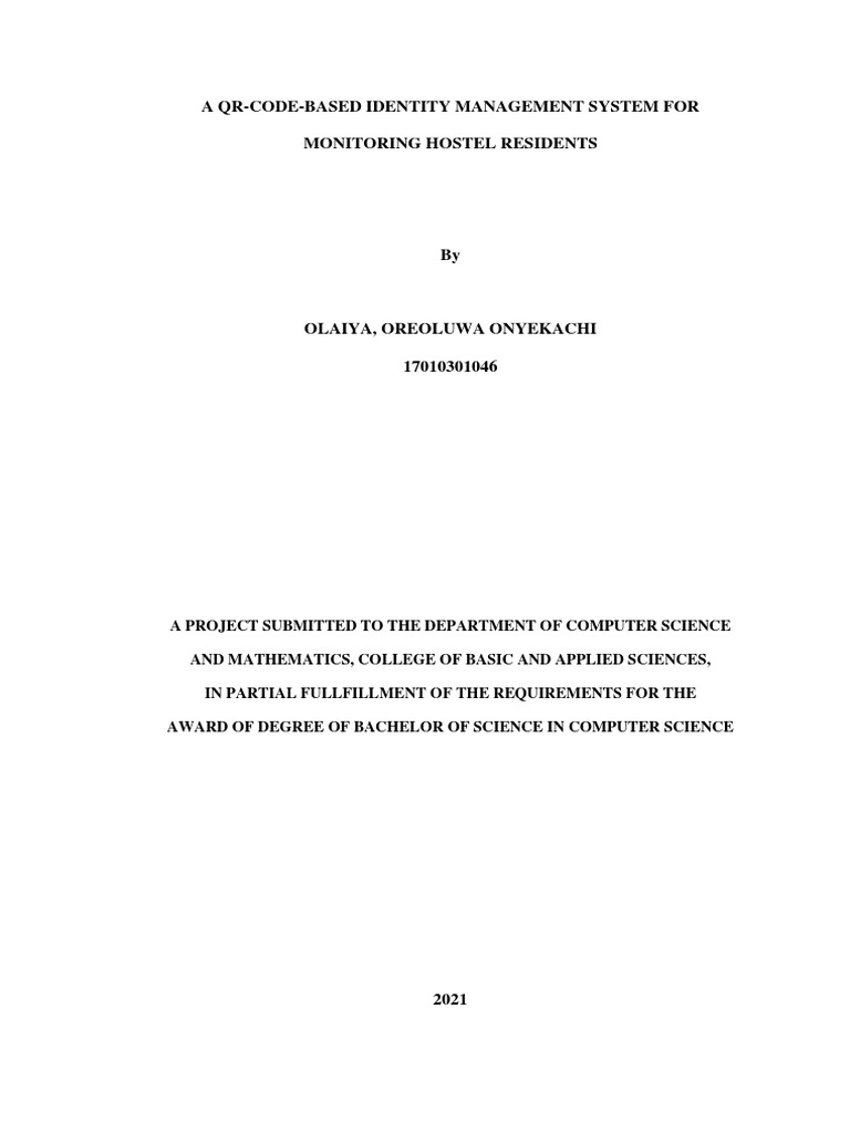 Sample Final Year Students' Project | PDF | Authentication | Information