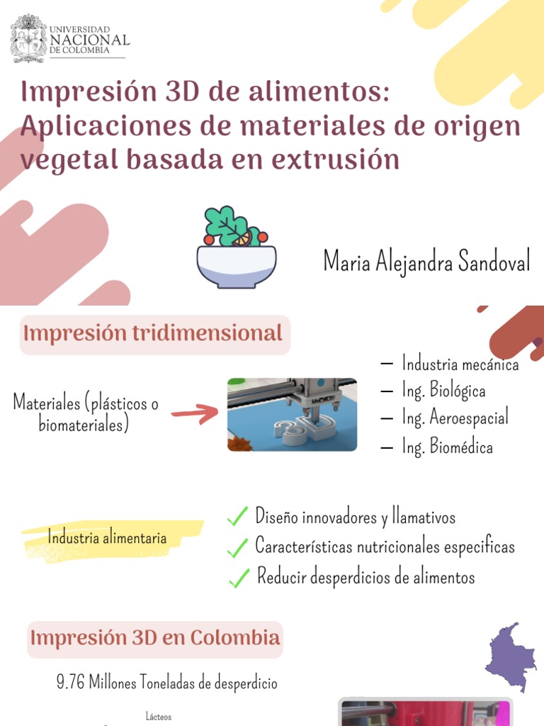 Impresión 3D de Alimentos Vegetales | PDF | Alimentos | Patata