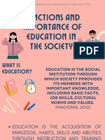 L2 PPT Functions and Importance of Education in The Society