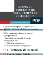 Etapes Du Processus de Recrutement