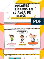 Valores Aplicados en El Aula de Clase