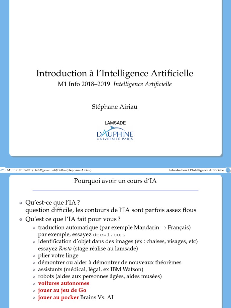 Ia 01 Search | PDF | Intelligence artificielle | Intelligence (IA) et ...