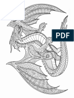Dragon Coloring Pages Detailed Wings Open For Adults