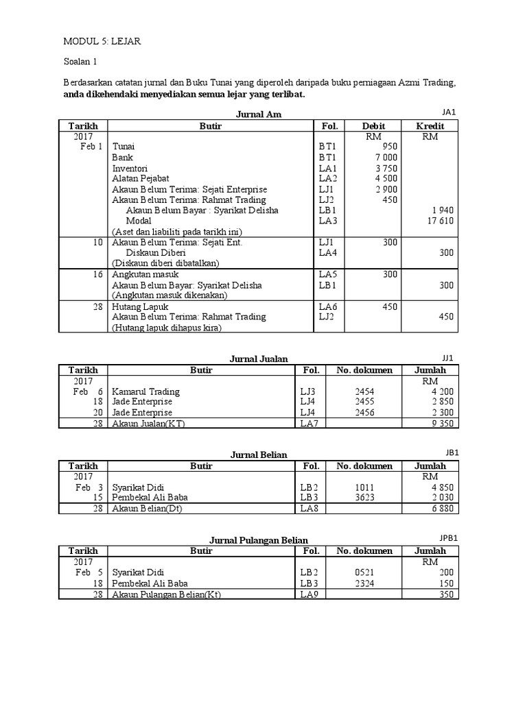LATIHAN MODUL 5 LEJAR Utk PBD | PDF