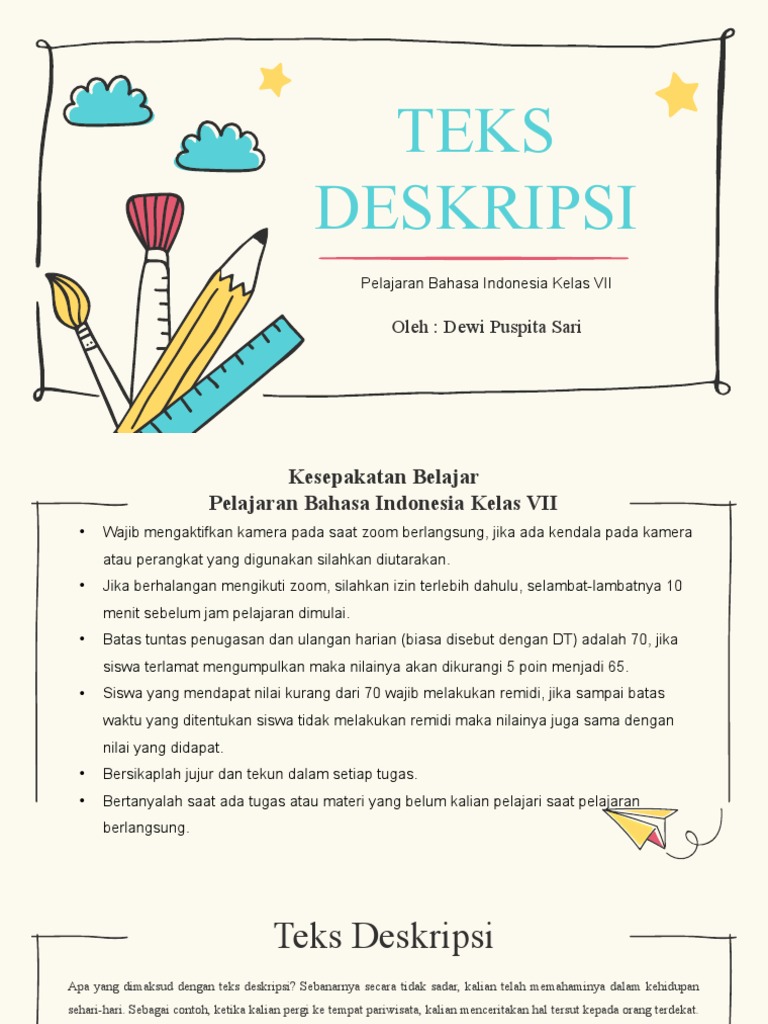 Panduan Teks Deskripsi Kelas VII | PDF | Karier & Perkembangan | Kajian ...