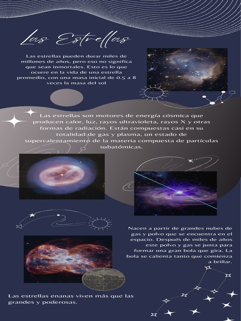 Infografía sobre la vida de las estrellas | PDF | Ciencia y matemáticas