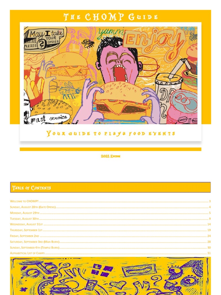 CHOMP Guide to Burning Man 2025 | PDF | Pancake | Food And Drink ...