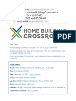 Reminder - Home Building Crossroads - Houston, TX - 11.15.2022