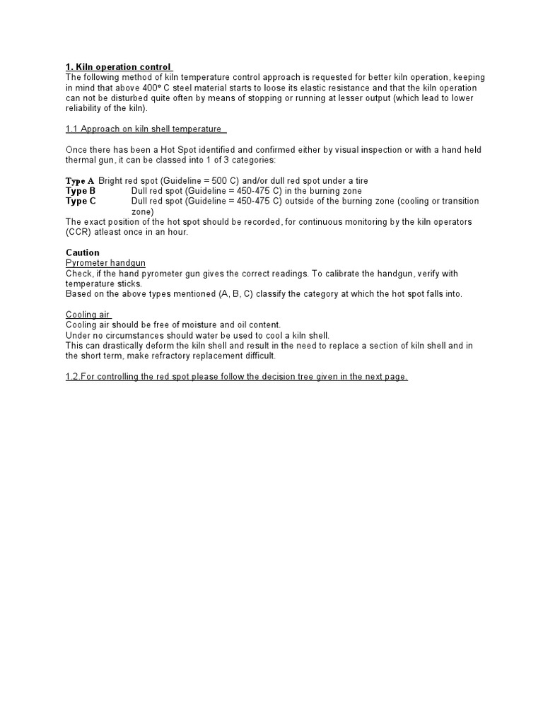 Kiln Shell Temp and Creep Management Guideline | PDF | Creep ...