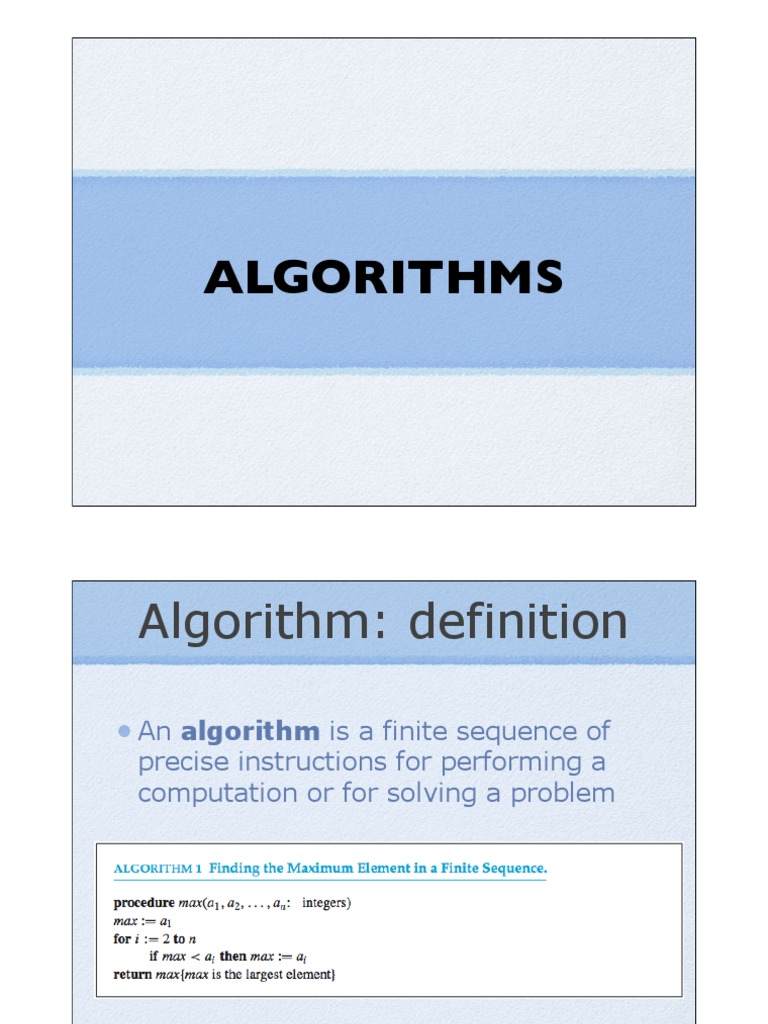 Discrete Mathematics Algorithm | PDF