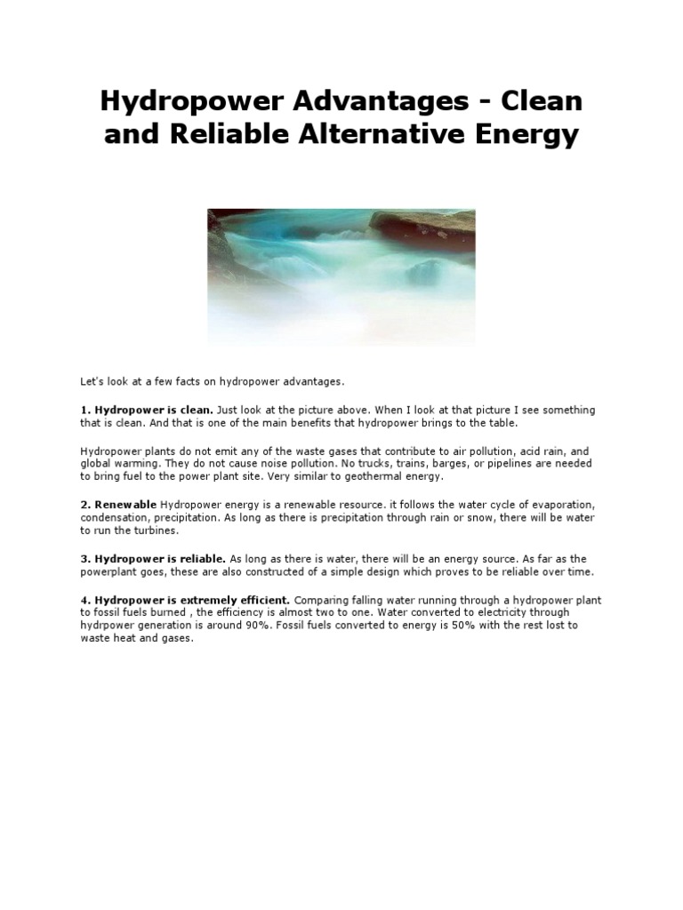 Hydropower Pdf Hydroelectricity Dam