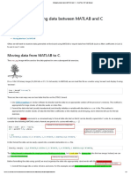 Managing Data Between MATLAB and C - Real Time DSP Lab Manual