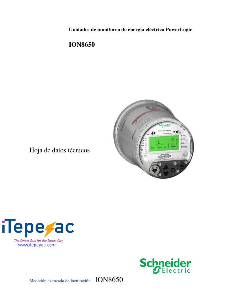 Medidor PowerLogic ION8650: Características y Usos | PDF | Ingenieria ...
